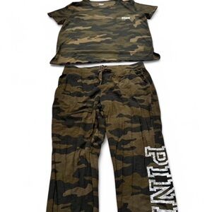PINK Victoria's Secret Green Camouflage Apparel